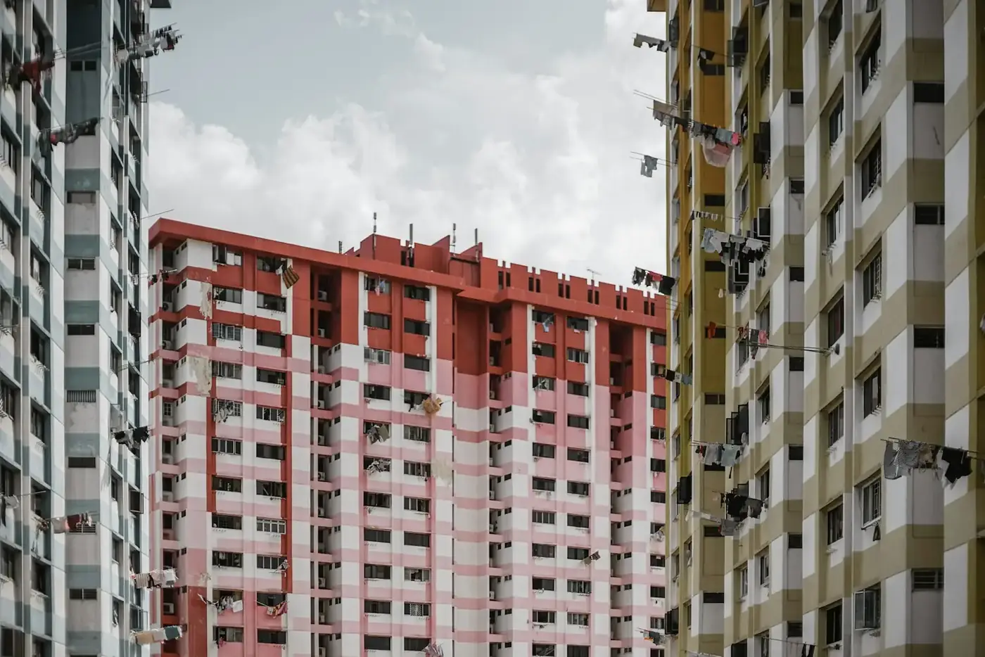 HDB blocks in a Singapore estate